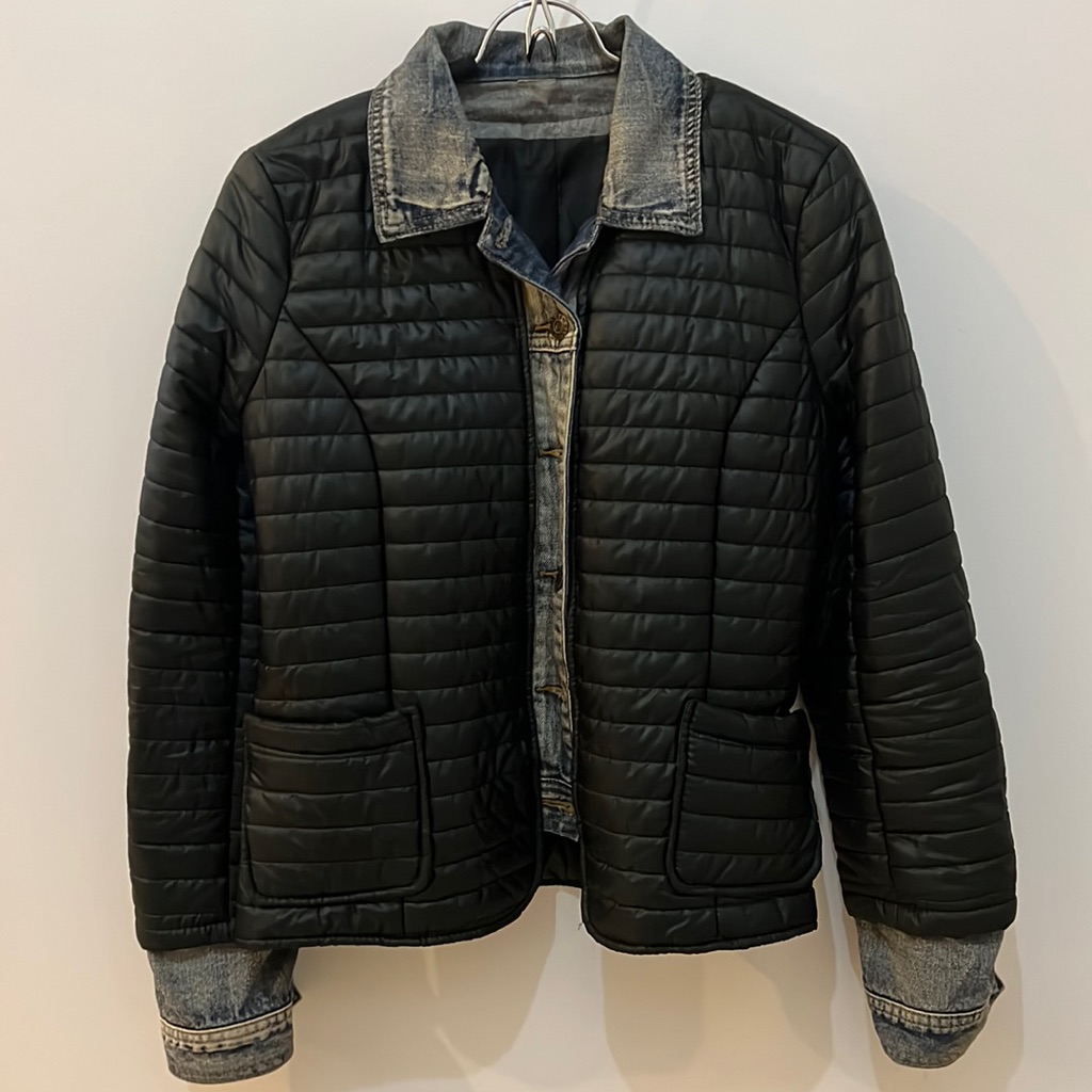 Basic Jeans Light Puffer Jacket